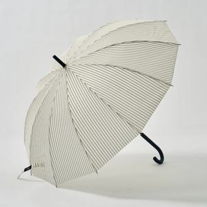 튼튼한 12K 스트라이프 장우산 아이보리