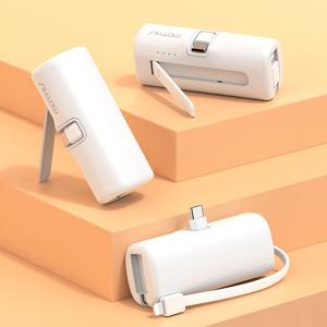 일체형 2in1 도킹형 접이식 미니 보조배터리 5000mAh C타입 갤럭시 8핀 아이폰