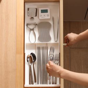 확장형 서랍 수저 커트러리 정리함 싱크대 칸막이 수저통 트레이 정리대