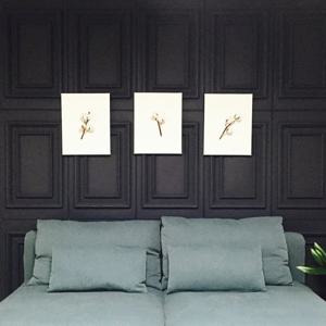 접착식 웨인스코팅 셀프시공 단열 벽지 3colors