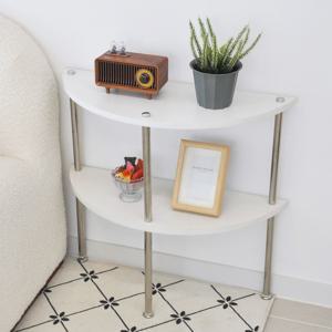 [리퍼] 다용도 화이트 반달 2단 선반