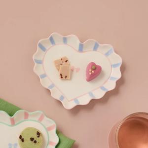 러브소르베 프릴림 하트접시 L16.5 블루