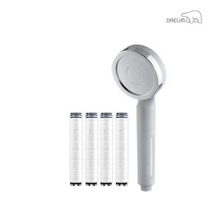 대림 디클린 멀티필터 샤워기 와이드형(그레이) + 항균 플러스 리필필터(4개입) SET