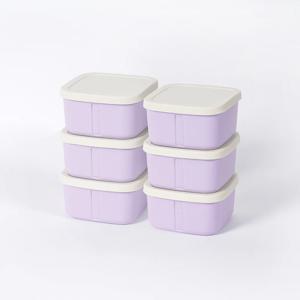 실리콘 밀폐용기 6개 반찬통 소분용기 냉동보관 밀프랩 샐러드