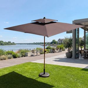 주디 2500 사각 파라솔 썬베이스 25KG 받침대 포함 간이 폴딩 야외 정원 접이 테라스