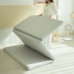 시원한 쿨링가드 냉감 3단 접이식 요 매트 토퍼 매트리스 5cm S/Q