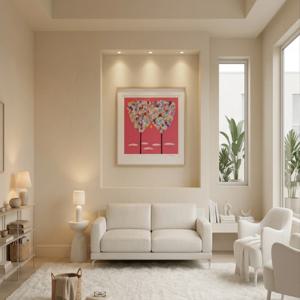 이수동 판화 - 두딸나무 원목 입체 액자 홈스타일링 사무실 상담실 힐링 인테리어