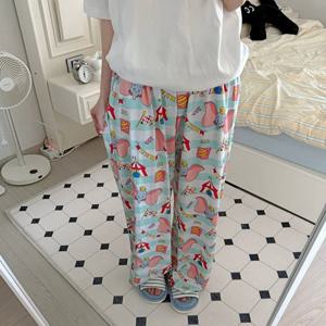 국산 디즈니 정품 아이스 쫀득이 잠옷 바지 아기 코끼리 덤보 홈웨어 2color