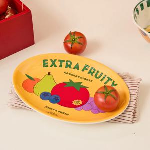 파머스클럽 멜라민 타원형 접시 25cm