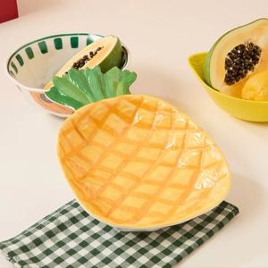 파머스클럽 멜라민 파인애플 모양접시 27CM
