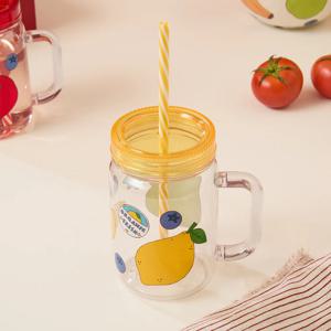 파머스클럽 빨대 텀블러 580ml 레몬