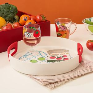 파머스클럽 뱀부파이버 원형핸들쟁반