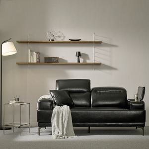 클로어 가죽 소파 3인용 헤드레스트 수납 컵홀더