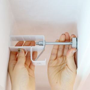 무타공 일체형 안뚫어고리 커튼박스용 커튼봉 레일 블라인드 이중레일 설치(2개,3개)