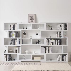 베르노 코너 파티션 책꽂이 확장형 5단 대형 책장 세트 (2color)