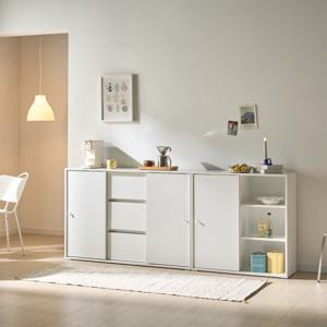 라인아트 슬라이딩 3단 수납장 800 / 1200 4종 다용도 틈새수납장