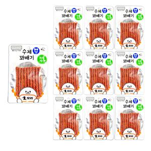 수제꽈배기 덴탈케어 애견간식 80g 오리 10개