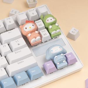 산리오 키캡 키링 헬로키티 시나모롤 포차코 포인트키캡 기계식키보드 클리커 2구