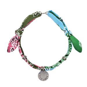 4-tastes Scarf Necklace 강아지 고양이 핸드메이드 인식표 원석 목걸이