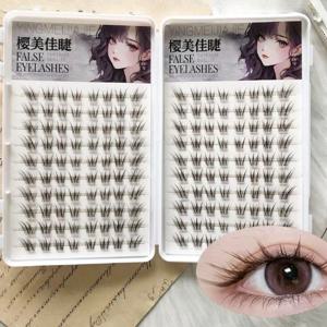 대용량 노글루속눈썹 가닥속눈썹 160pcs 연장 일회용 아이돌 인조 부분 언더 속눈썹 눈썹