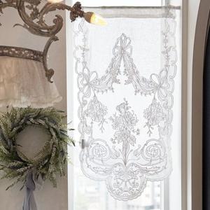 마르몽뜨 자수 창바란스 커튼-화이트 (CBMV20-WH)