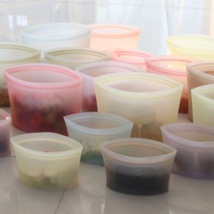 국산 실리콘 지퍼백 3size 밀폐 도시락 이유식 보관용기 냉장고 정리