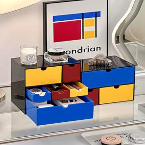 적층식 모듈 DIY 데스크 미니서랍 책상 수납 정리함 6종세트