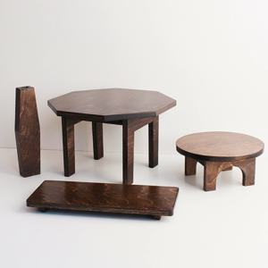 셀프돌상 셀프백일 생일 촬영소품 4종세트 (다크브라운)