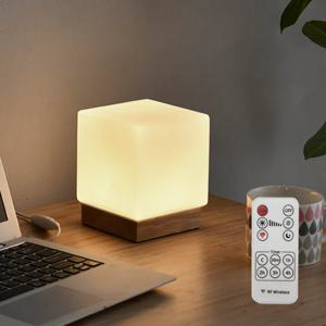 큐브 글라스 리모컨 USB 무드등 밝기조절 타이머 기능