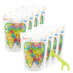 유아 치실 80p 지퍼백 x 8개 (640개입) 어린이치실 대용량 아기