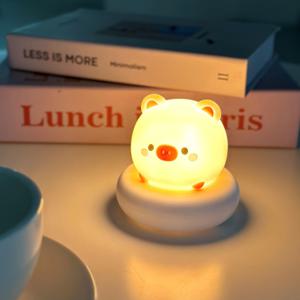 캐릭터 미니무드등 꿀꿀이 무선 밝기조절 터치식 침실무드등 수면등 수유등