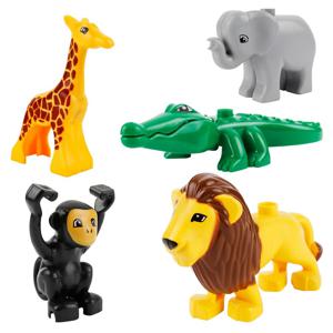 리필블럭 - 동물왕국 5P / 사자 기린 원숭이 악어 코끼리