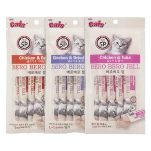 대용량 고양이파우치 간식 베로베로 젤 15p 믹스