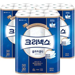 아쿠아 비데3겹 울트라클린 27M 30롤 x3팩