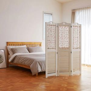 [리퍼]하프갤러리패브릭 원목3단 접이식 인테리어 파티션 2color