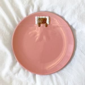 음식을 담아도 예쁜! 이불 곰돌이 플레이트 (2colors)