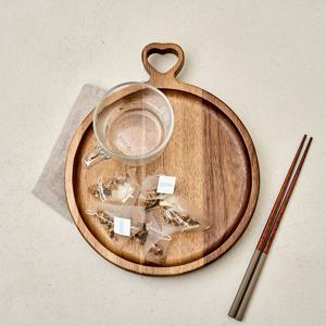 아카시아 딥우드 하트핸들 트레이 D23