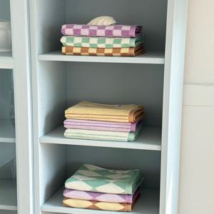 색상혼합6장 뱀부 멜로우 천연 대나무 호텔수건 색상혼합형 버터,퍼플,민트