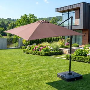 나폴리 2500 폴딩 사각 파라솔 150kg 받침대 포함 야외 간이 그늘막 정원 카페 대형