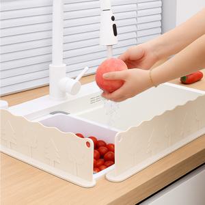 싱크대 실리콘 물막이 설거지 물받이 처마형 물튀김 방지 가림막 주방 물막이 씽크대