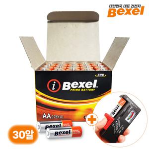 도어락 리모컨 프라임 알카라인 건전지 벌크 AA 30알+잔량측정기