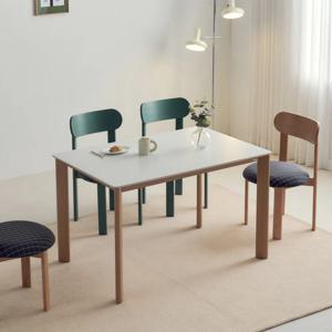 클로드 스틸 4인 화이트 세라믹 테이블 1200