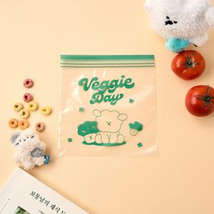 베지갱 멍솜이 브로콜리 지퍼백 S 50매 그린