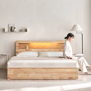 레임 3단 빅서랍 LED 원목 수납 침대 (라지킹_LK)