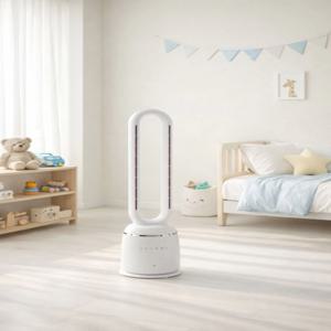 라이트 날개없는 선풍기 무풍 안전 스탠드형 타이머조절 +리모컨포함