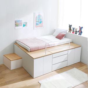 보루네오 엘리브 올인 퀸 벙커 수납침대 가드형 계단1 ys122-1