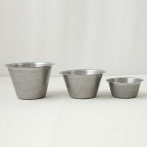 아게다 빈티지 무광 스텐 미니라운드볼 3size /소스용기 소스종지 스낵홀더