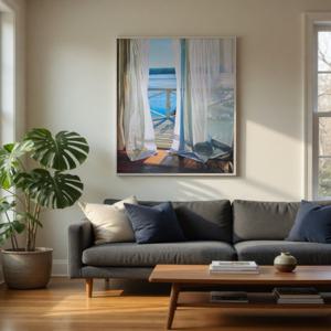 앨리스 달튼 브라운 - Good Day 무반사 코팅액자 바다 물결 카페 원룸 홈인테리어