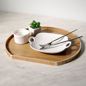 1+1 반달 우드 트레이 나무 서빙 쟁반