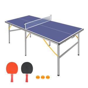 접이식 미들 탁구대 180m 실내 야외 캠핑 사무실 테이블 탁구채 풀세트 PT-180